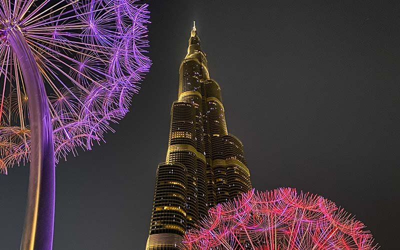 Burj Khalifa during Christmas