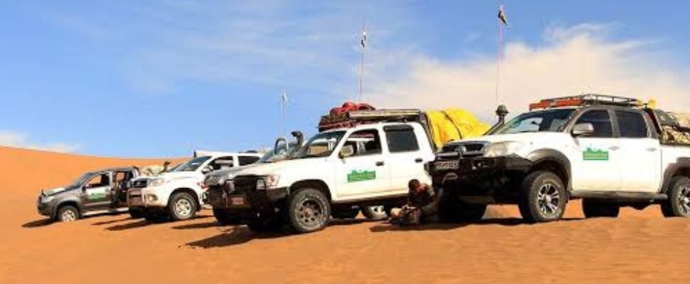 Dune bashing in Dubai desert during Adventure Safari.