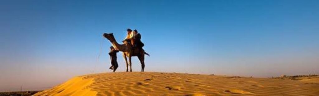 Henna painting during a Dubai desert safari.