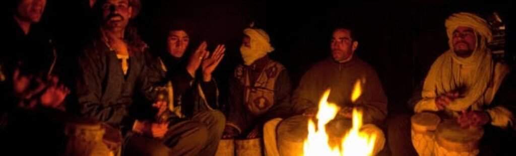 Traditional Bedouin camp setup during Night Safari Dubai.