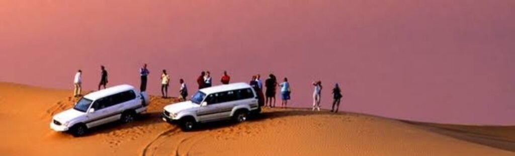 Live entertainment performance in the Dubai Desert.