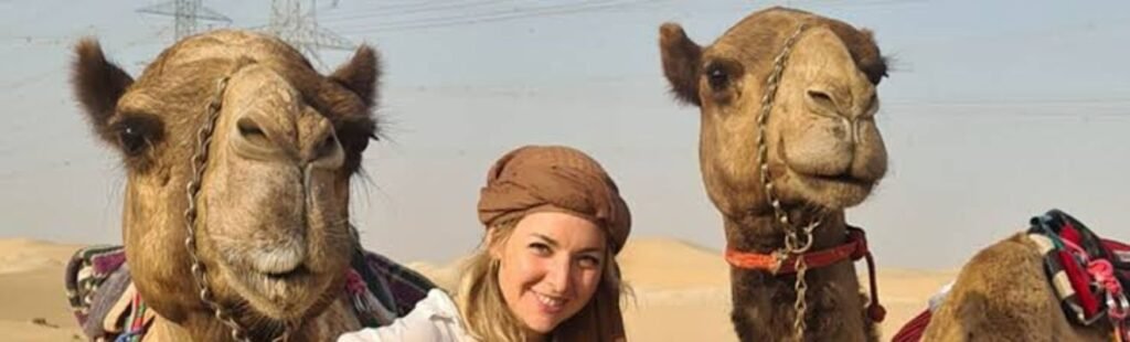 Henna painting during Dubai Desert experience.