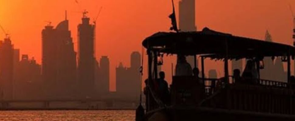 Creek Cruise boat navigating through Dubai's waterways.