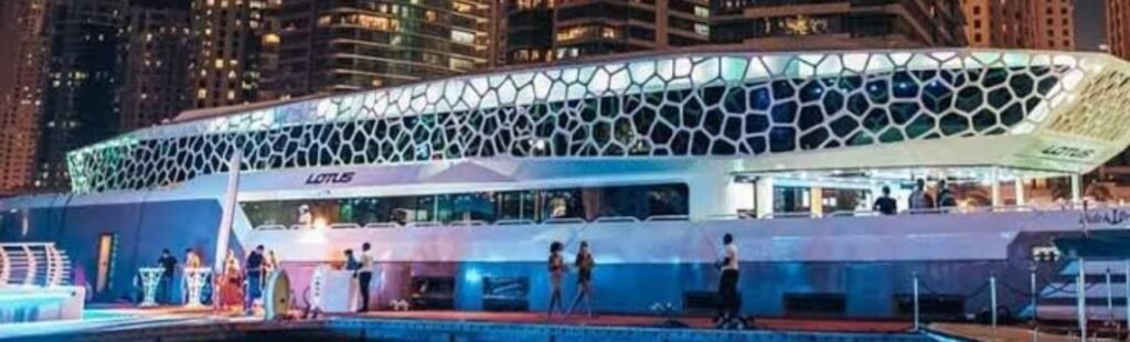 Family enjoying a boat trip in Dubai Marina.