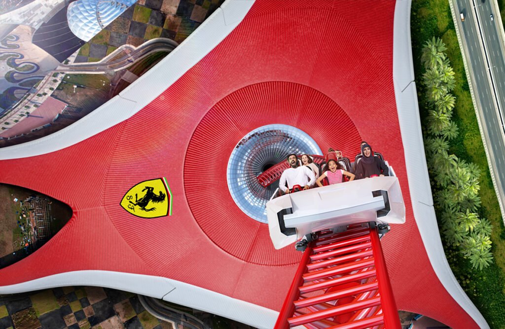 Experience an action-packed day at Ferrari World Yas Island, Abu Dhabi, featuring thrilling Ferrari World Abu Dhabi attractions and must-try rides.