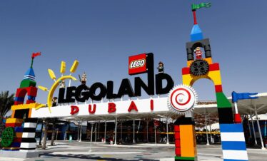 Families enjoying rides at LEGOLAND Water Park with information on LEGOLAND Dubai tickets, timings, and opening hours.