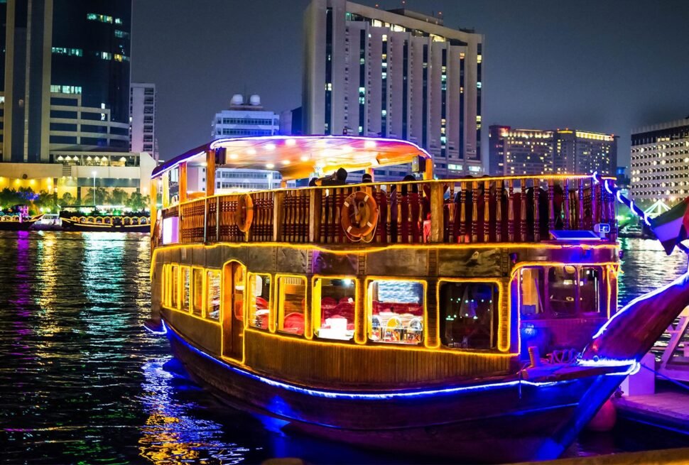 Experience a luxurious Marina Dhow Cruise in Dubai, offering stunning skyline views, fine dining, and live entertainment on a traditional Dhow Cruise Dubai Marina.