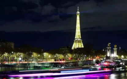 View of the Eiffel Tower in Paris. Get your France visa today to experience this iconic landmark in person.