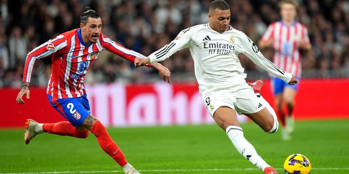Real Madrid vs Atlético Madrid match details, featuring the latest standings and stats, capturing the intensity of this football rivalry.