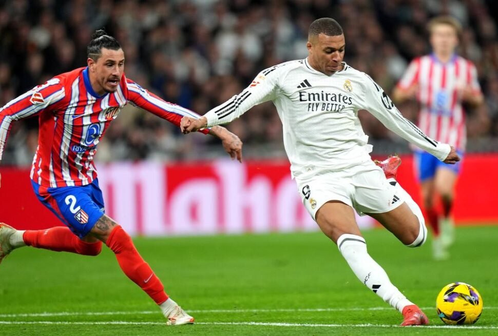 Real Madrid vs Atlético Madrid match details, featuring the latest standings and stats, capturing the intensity of this football rivalry.