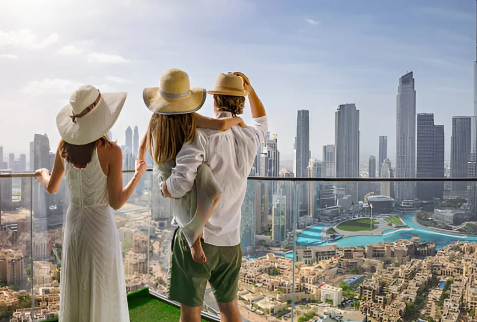 A festive Easter 2025 celebration in Dubai featuring themed decorations, family activities, and a beautiful skyline, highlighting key Easter 2025 dates and events.