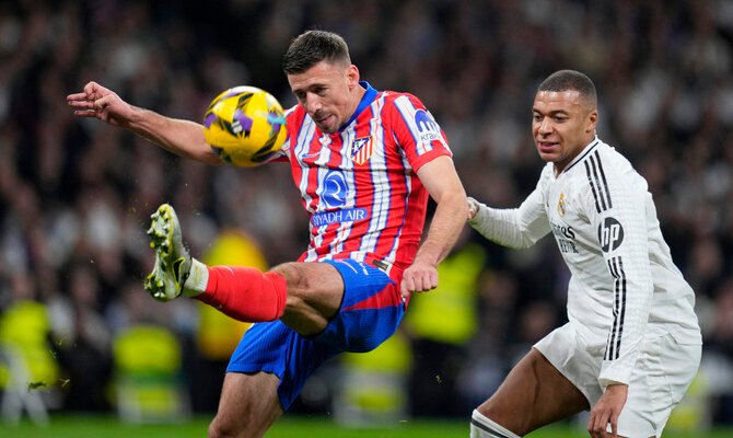 Real Madrid vs Atlético Madrid match details, featuring the latest standings and stats, capturing the intensity of this football rivalry.