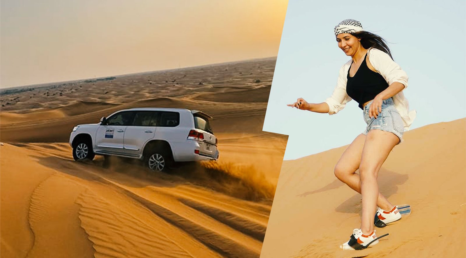 Thrilling Desert Safari in Dubai experience with dune bashing, camel rides, and exclusive Desert Safari Dubai Deals under the stunning desert sunset.