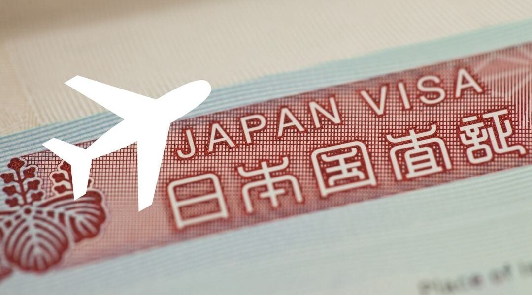Japan visa requirements for UAE residents with travel route from Dubai to Japan and flight details.