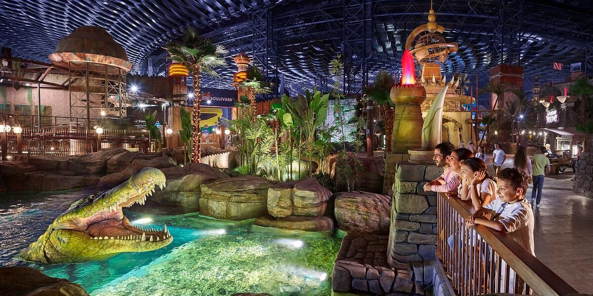 Visitors enjoying IMG Worlds of Adventure rides and roller coasters at IMG World Dubai with IMG Tickets.
