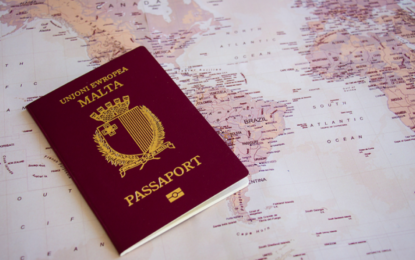 Person filling out Malta visa application form during Malta visa appointment in Dubai.