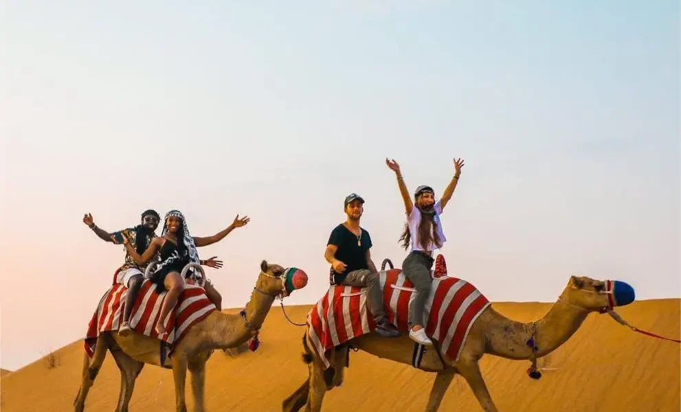 A thrilling quad biking ride through the golden dunes during the best desert safari Dubai, perfect for adventure lovers and an unforgettable family experience.