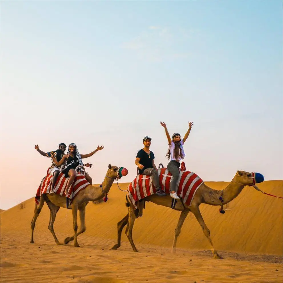 A thrilling quad biking ride through the golden dunes during the best desert safari Dubai, perfect for adventure lovers and an unforgettable family experience.