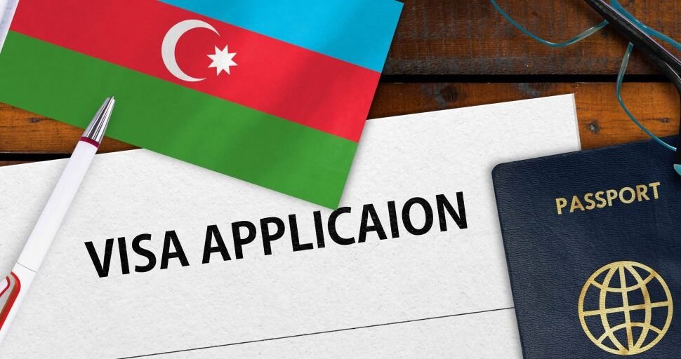 A UAE passport with an approved Azerbaijan visa for UAE residents, highlighting the key Azerbaijan visa requirements for UAE residents for travelers applying from Dubai.