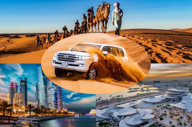 Dubai City Tour – Top 5 Spots to Explore Now › Forever Tourism LLC Dubai city tour showcasing Dubai Mall, desert safari adventures, and highlights from an exciting Dubai half day city tour with exclusive packages.
