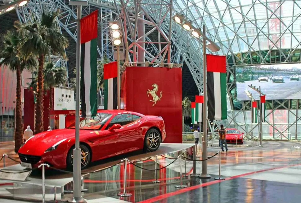 Abu Dhabi City Tour with Ferrari World, showcasing key landmarks and attractions on a day trip from Dubai.