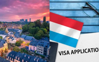 Passport and travel documents for Luxembourg visa from Dubai, representing access to European countries with a Schengen visa.