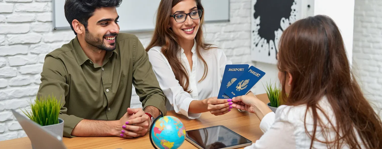Canada Visa From Dubai: Professional Guidance 2025! › Forever Tourism LLC Person applying for Canada visa from Dubai at a visa application center, representing the process of obtaining a Canada tourist visa from Dubai.