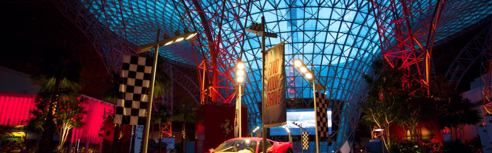 Abu Dhabi City Tour: Ferrari World Combo Offer! › Forever Tourism LLC Scenic view of Abu Dhabi city tour showing Ferrari World and Sheikh Zayed Grand Mosque in Abu Dhabi.