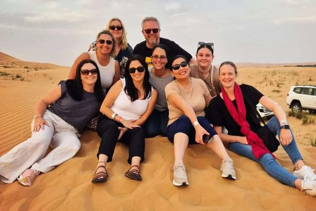 Desert Safari In Dubai: #1 Rated Thrill Of 2025! › Forever Tourism LLC Tourists enjoying dune bashing during a morning desert safari in Dubai – an exciting Desert Safari in Dubai experience.