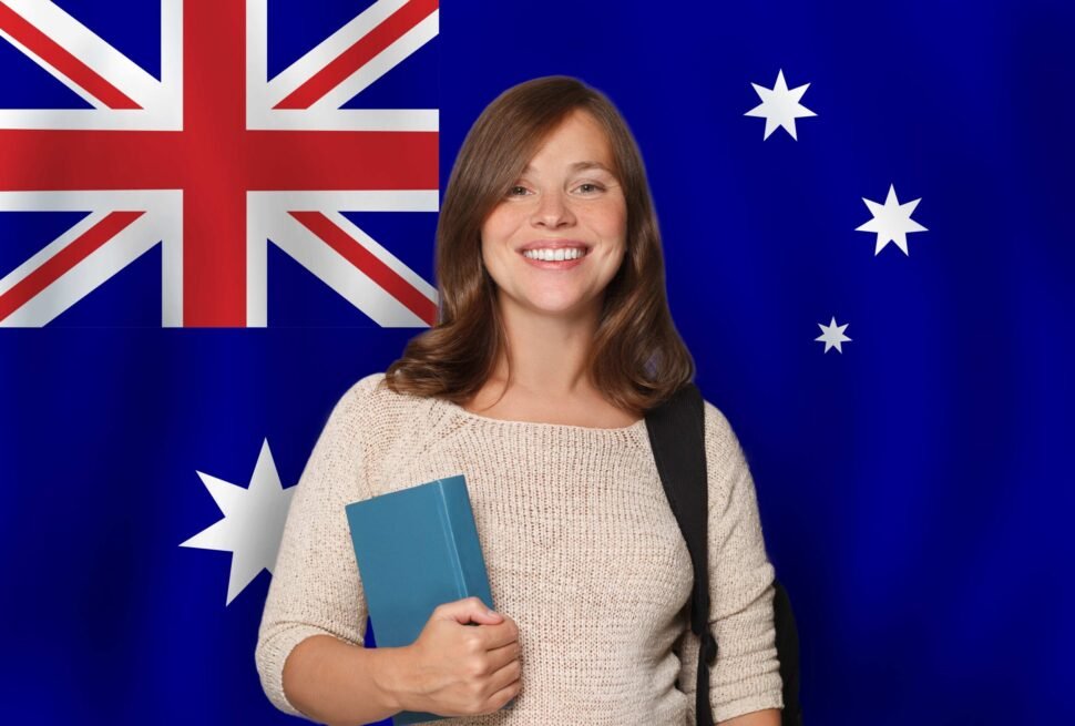 Traveler reviewing Australia visa documents with information on Australia tourist visa 2025 and estimated visa processing time.