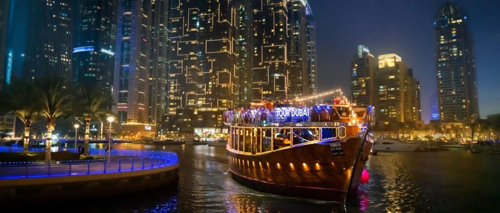 Epic 5-Night Dubai Escape For Eid Holidays 2025 – Don’t Miss! › Forever Tourism LLC Skyline of Dubai promoting a 5 Nights 6 Days tour package for Eid holidays 2025, ideal for experiencing Eid Al Adha 2025 UAE holidays with city tours and cultural highlights.