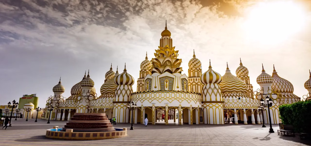 Visitors enjoying attractions after buying Global Village tickets online with any day ticket access.
