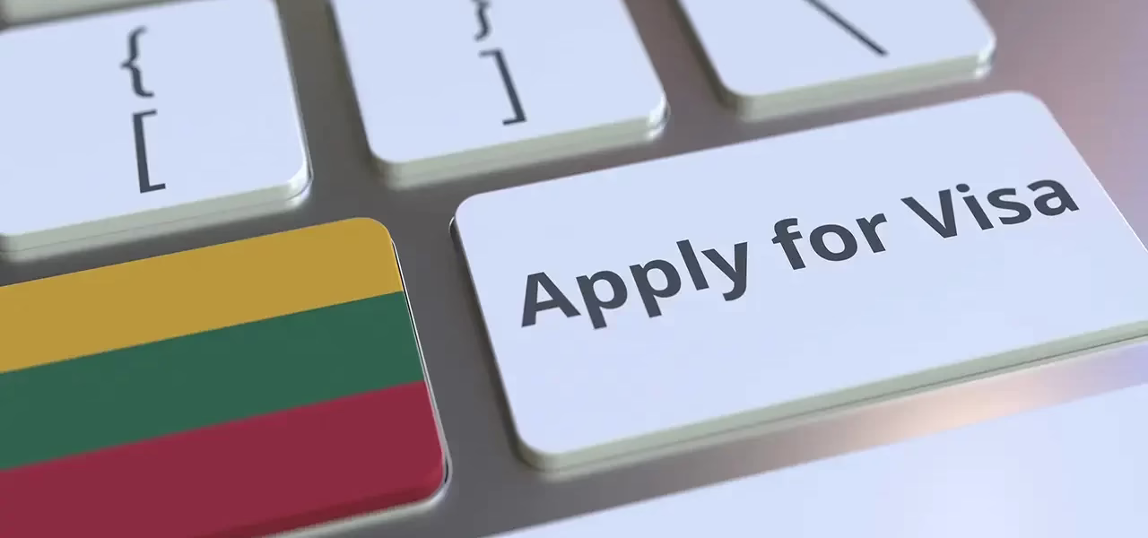 Traveler reviewing Lithuania Schengen visa Dubai application documents in Dubai, highlighting the easiest Schengen visa process and requirements.