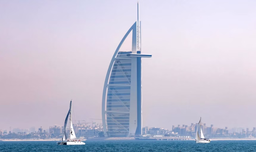 Interior view of the Jumeirah Burj Al Arab showcasing the luxurious design featured in the inside Burj Al Arab tour.