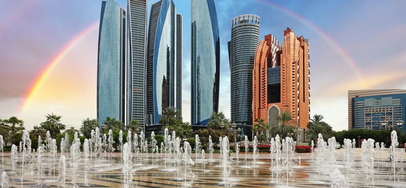› Forever Tourism LLC Tourists enjoying tours and day trips throughout Abu Dhabi on a desert safari with Forever Tourism guide.
