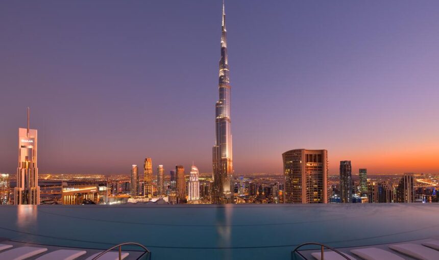 The Top 10 Hotels with a Burj Khalifa View in Dubai › Forever Tourism LLC Burj Khalifa view in Dubai – Enjoy breathtaking skyline sights from top hotels booked through Forever Tourism.