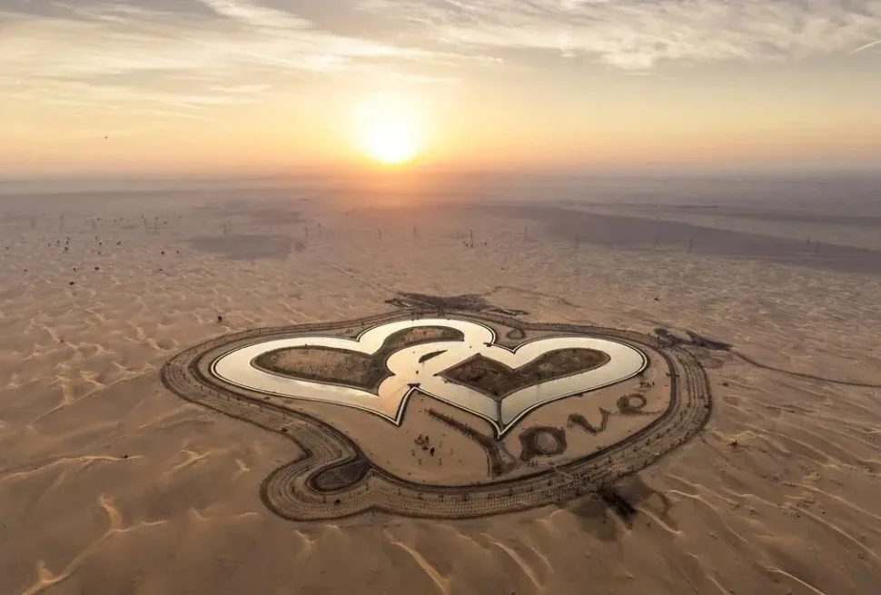 Desert Tour in 2025 – Explore Al Qudra Love Lake with a private desert tour by Forever Tourism.