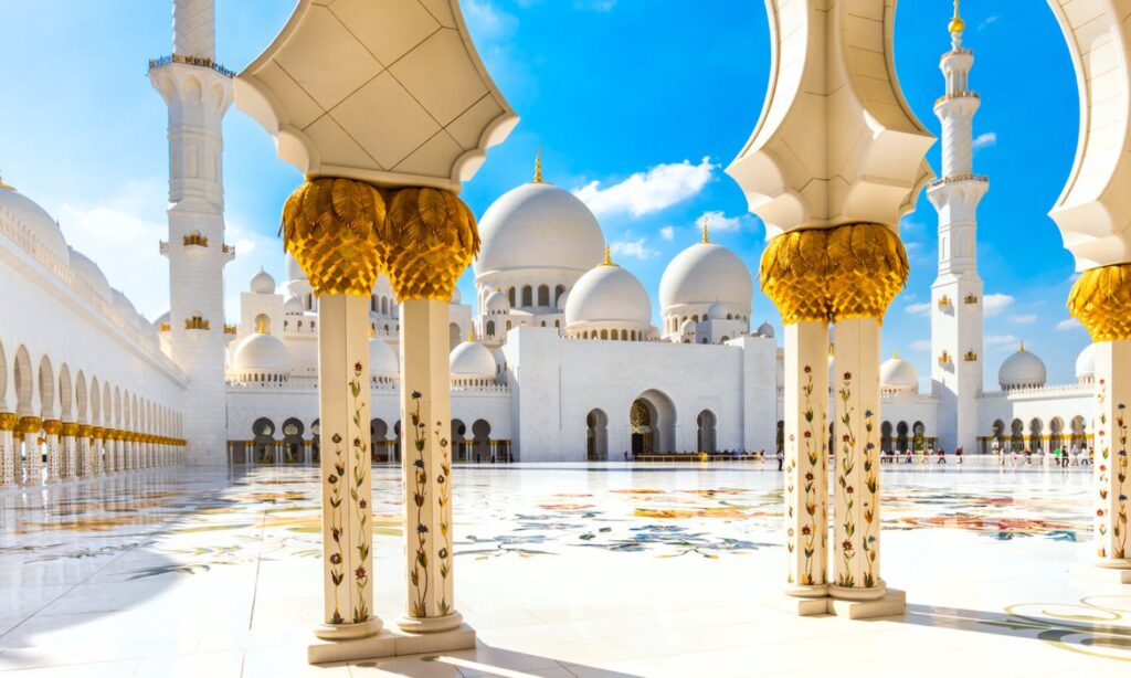 The Top 10 Tours and Day Trips Throughout Abu Dhabi › Forever Tourism LLC Tourists enjoying tours and day trips throughout Abu Dhabi on a desert safari with Forever Tourism guide.