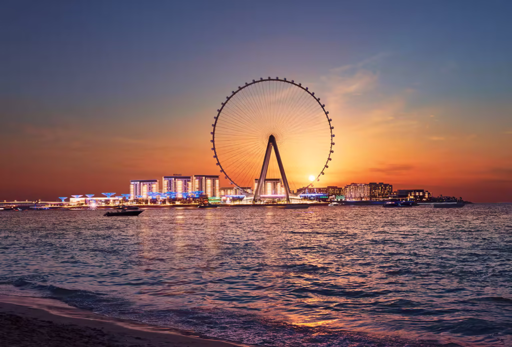 Exterior view of the Dubai Future Museum at Dubai Creek Harbour, featuring futuristic architecture, exhibitions, and interactive technology.