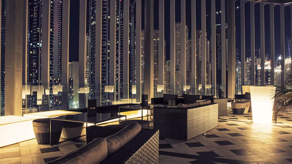 Women enjoying drinks and dancing during Thursday night ladies nights in Dubai, 2025.