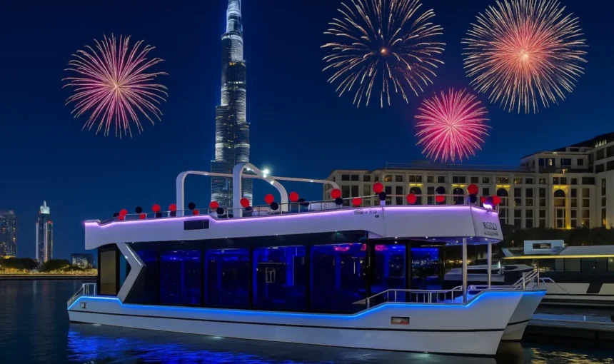 › Forever Tourism LLC Dubai Water Canal Cruise tickets dhow sailing with night lights and skyline