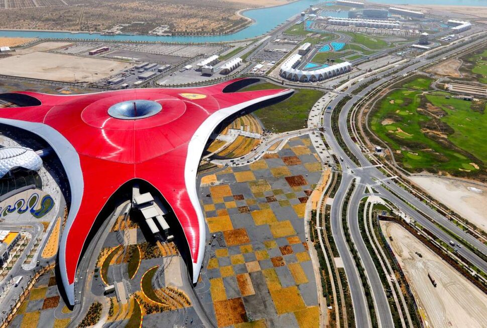 Visitors exploring Ferrari World Abu Dhabi attractions booked with Forever Tourism