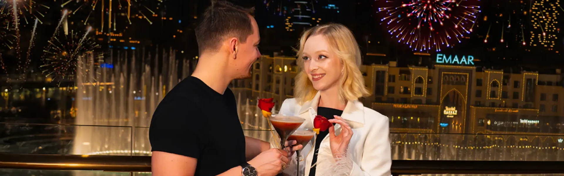 7 Lovely Things in Dubai to Enjoy with Your Partner › Forever Tourism LLC Couple enjoying a romantic evening at one of the lovely things in Dubai
