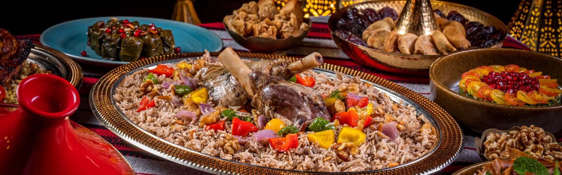 Assorted traditional dishes served during Ramadan in Dubai, showcasing unique recipes for ramadan.