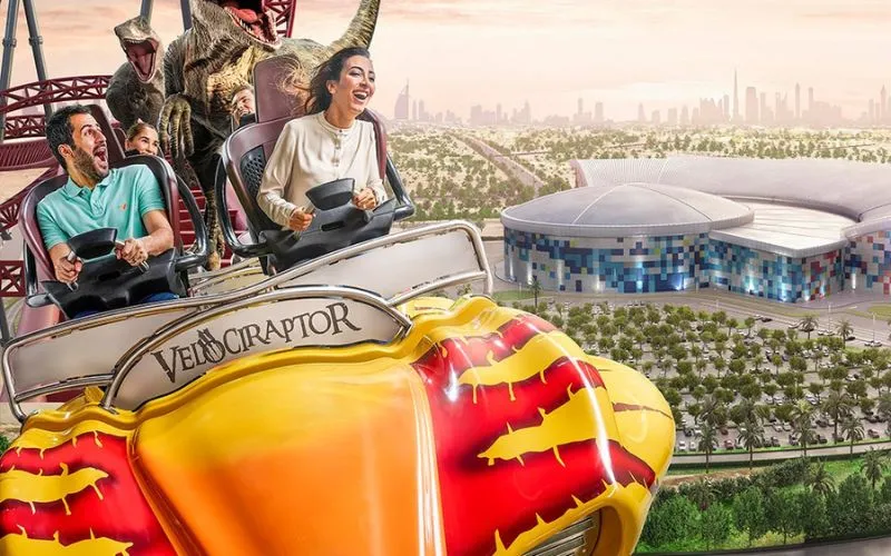 Thrill-seekers enjoying rides at IMG Worlds of Adventure with IMG Park Tickets, including IMG Tickets, IMG World Ticket, and IMG Theme Park Tickets.