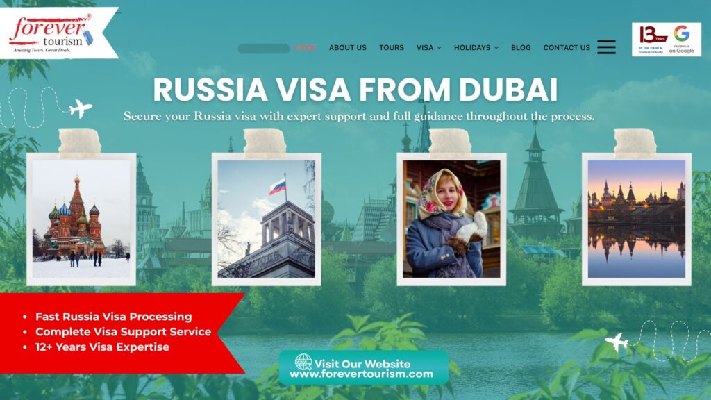 Travelers applying for Russia visa from Dubai – guidance on Russia visa requirements from Dubai, tourist visa process, and how to apply for Russian visa in Dubai.