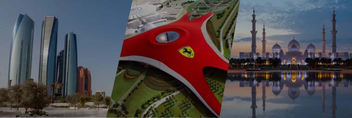 Visitors enjoying Abu Dhabi city tour with Ferrari World thrills, booking with Forever Tourism.