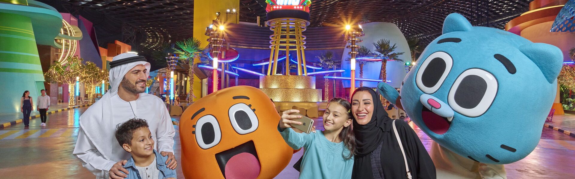 Families enjoying thrilling attractions at IMG Worlds of Adventure with IMG Theme Park Tickets, including IMG Tickets, IMG Park Tickets, and IMG World Ticket.