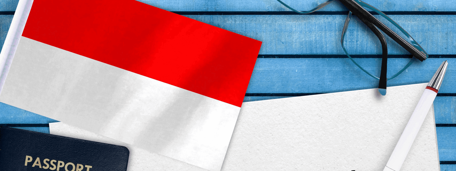 Travel documents and passport prepared for Indonesia visa from Dubai – your guide to a smooth Dubai to Indonesia visa process.