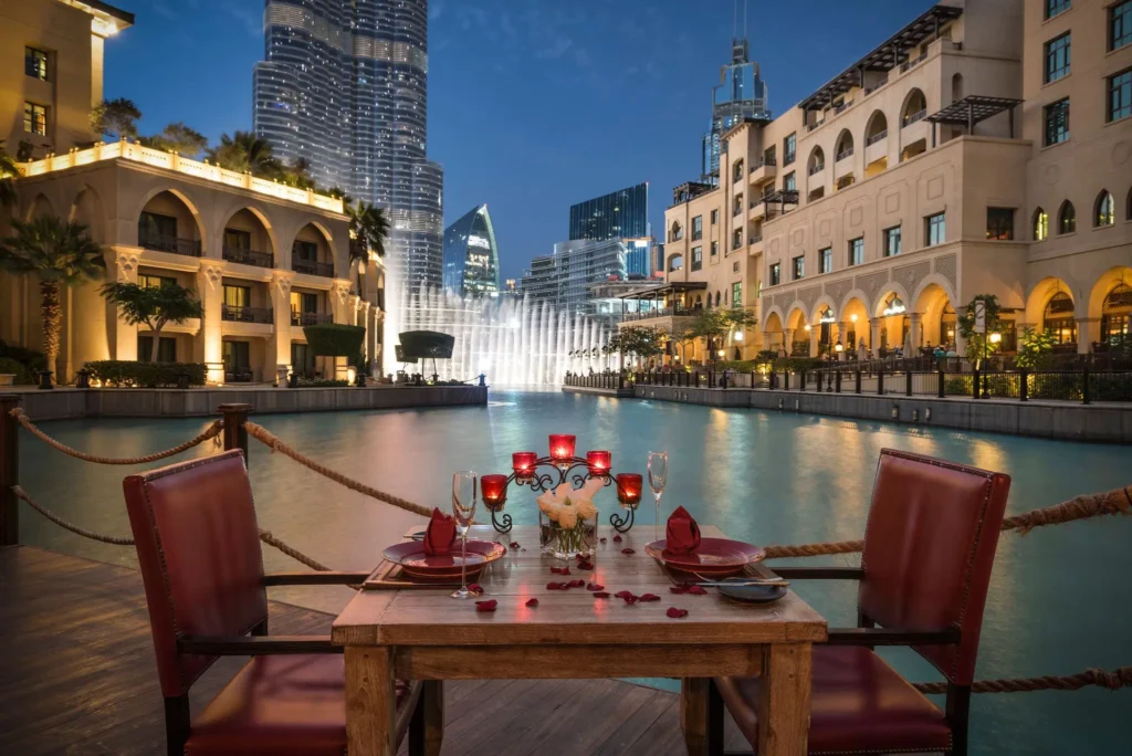 Couple enjoying a romantic evening at one of the lovely things in Dubai